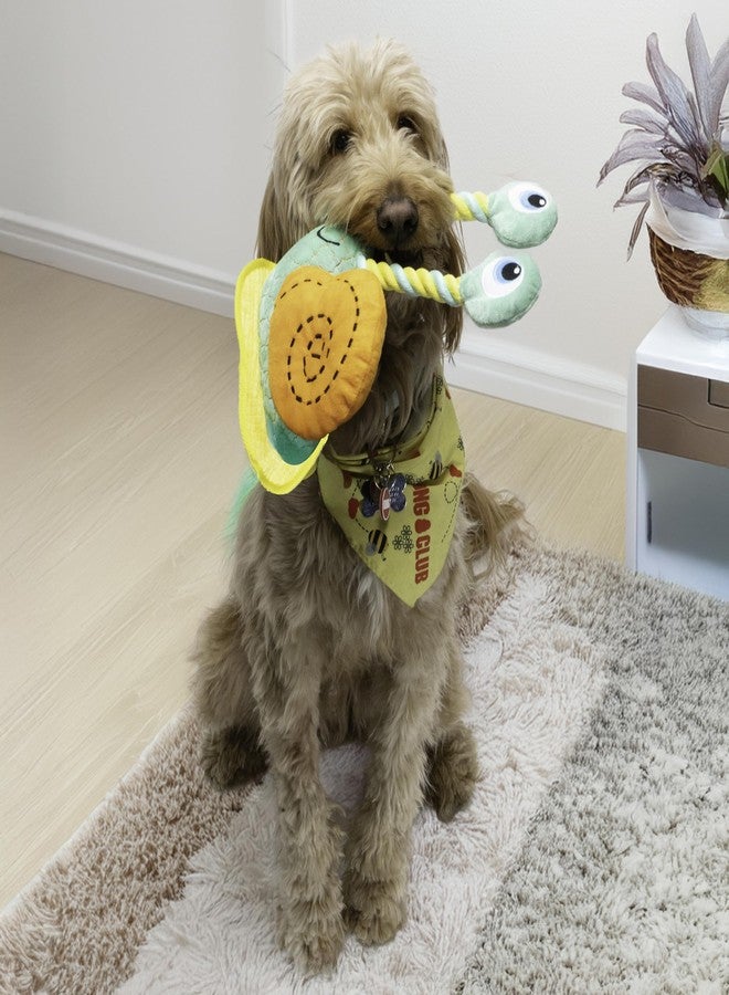 KONG Bendeez Dog Toy – Durable Plush with Rope, Flexible Twistable Design, Squeaker for Interactive Play, Large Size for All Dogs (Snail) - Image 2
